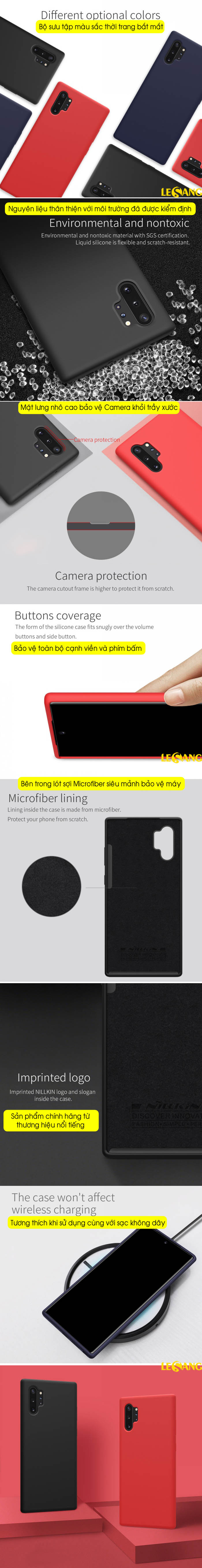 Ốp lưng Samsung Note 10 Plus Nillkin Flex Pure Silicone Case 1