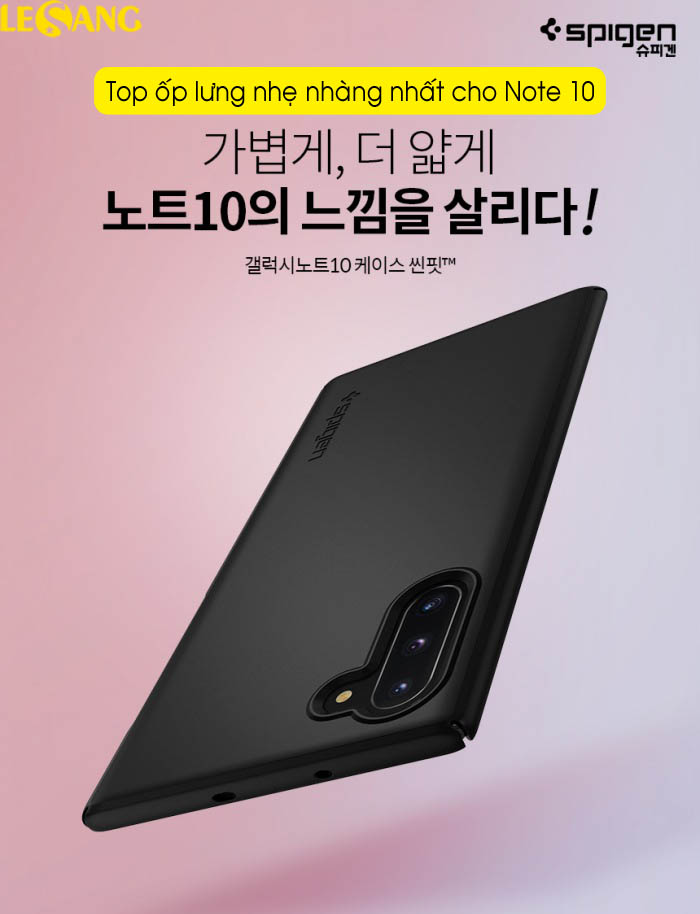 Ốp lưng Samsung Note 10 Spigen Thin Fit 1