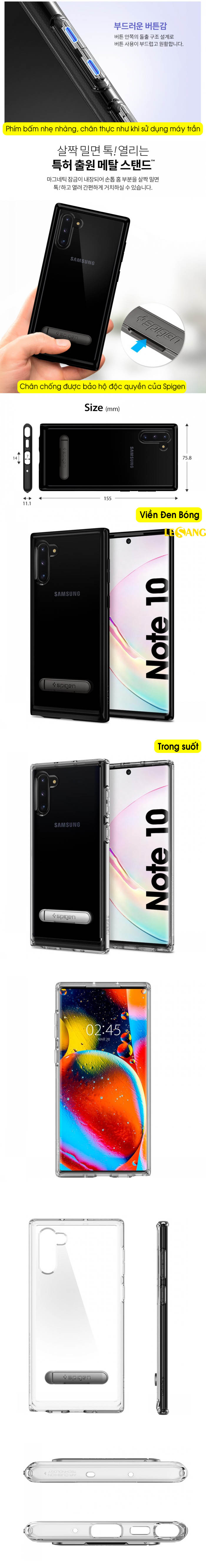 Ốp lưng Samsung Galaxy Note 10 Spigen Ultra Hybrid S 6