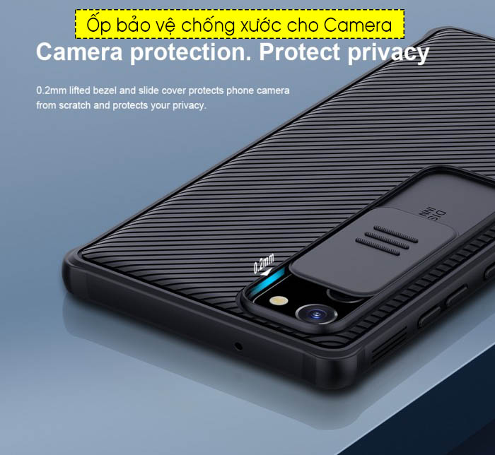 Ốp lưng Samsung Note 20 Nillkin Camshield bảo vệ Camera 1