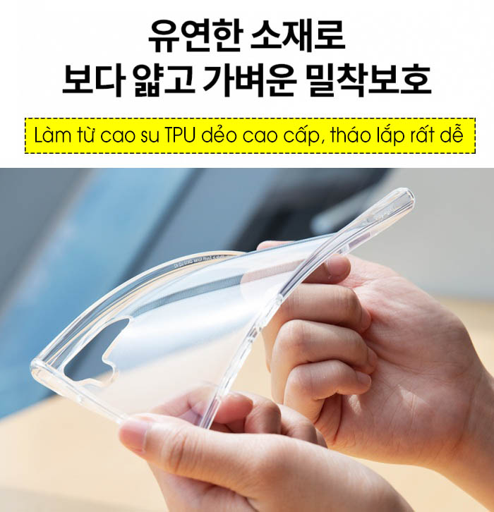 Ốp lưng Samsung Note 20 Ultra Spigen Liquid Crytal trong suốt 56
