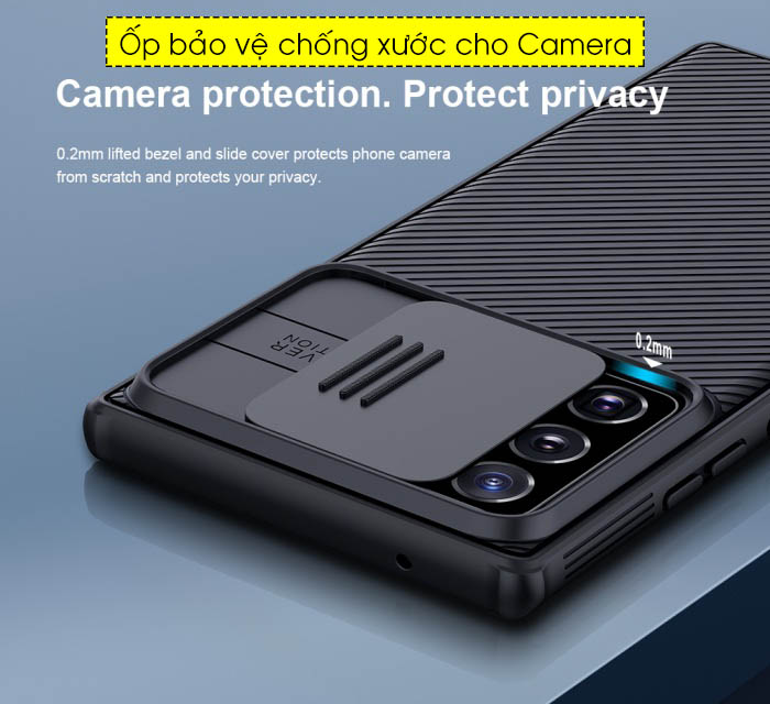 Ốp lưng Note 20 Ultra Nillkin Camshield bảo vệ Camera 1