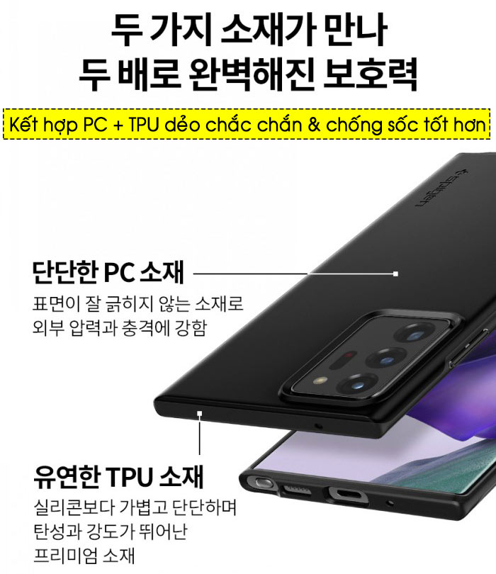 Ốp lưng Samsung Note 20 Ultra Spigen Thin Fit 32