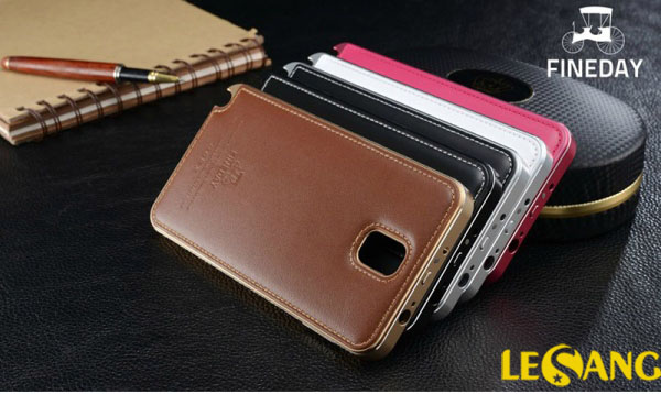 Ốp lưng Note 3 Fineday Aluminum + Da 2