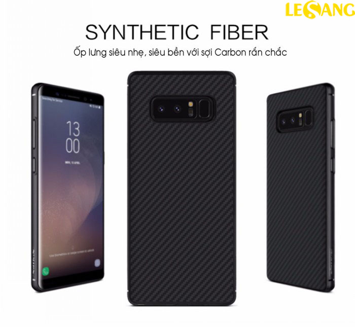 Ốp lưng Galaxy Note 8 Nillkin Synthetic Fiber Green Carbon 1
