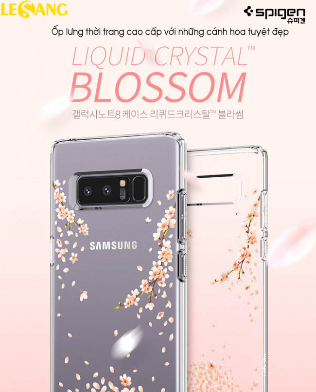 Ốp lưng Note 8 Spigen Liquid Crystal Blossom 1