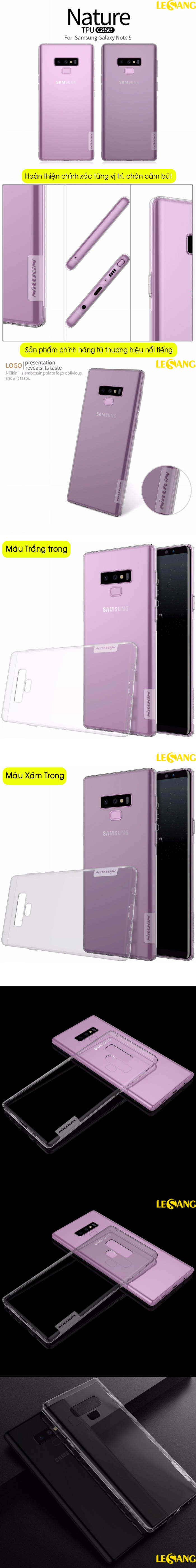 Ốp lưng Note 9 Nillkin TPU Case Silicon trong suốt mỏng 4