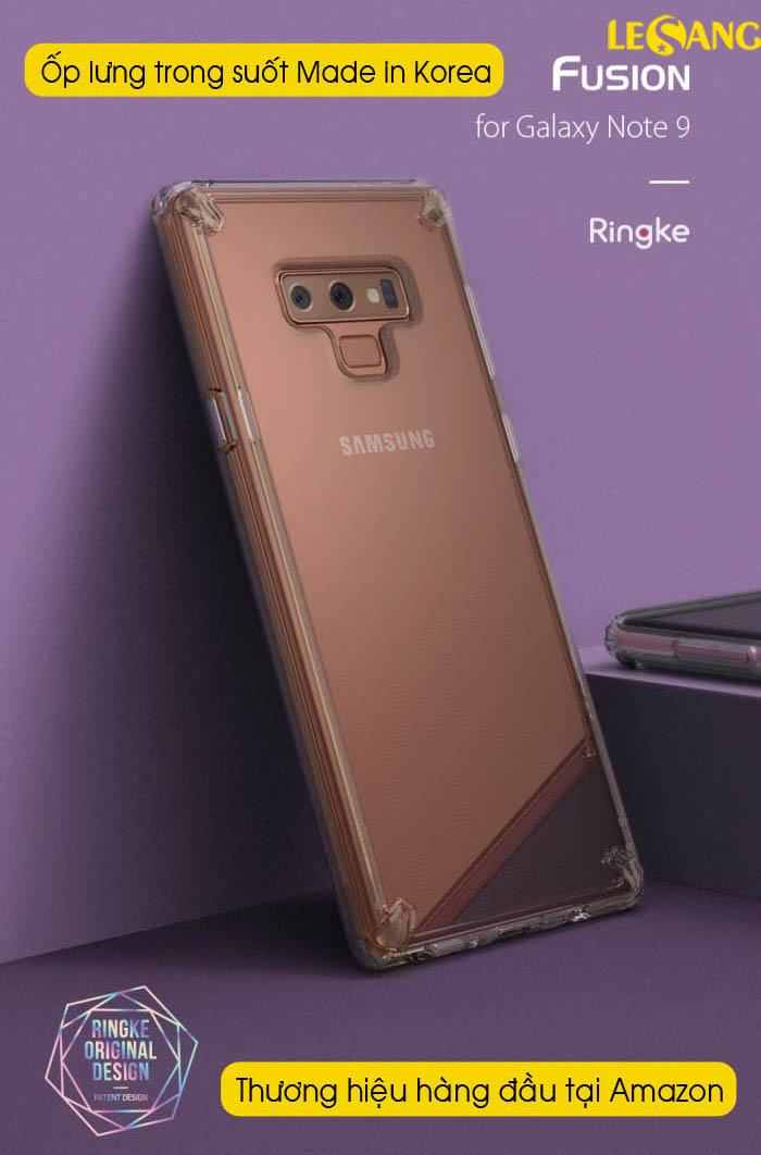 Ốp lưng Samsung Note 9 Ringke Fusion trong suốt 1