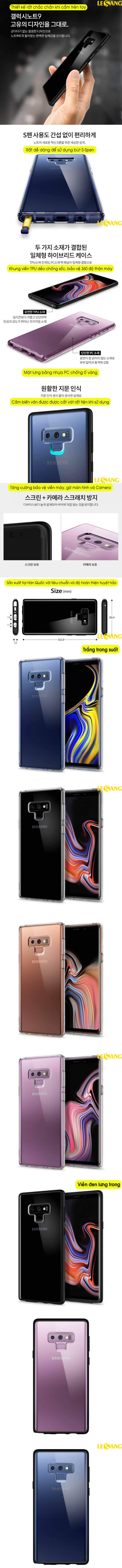 ốp lưng note 9 trong suốt