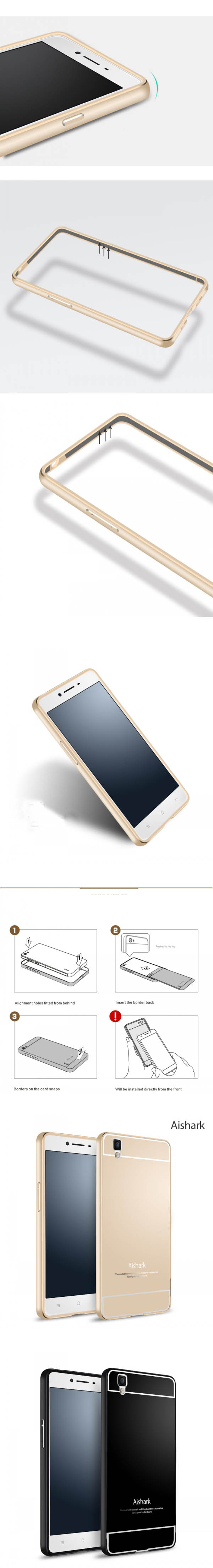 Ốp lưng Oppo R7S Aishark Armor Metal 3