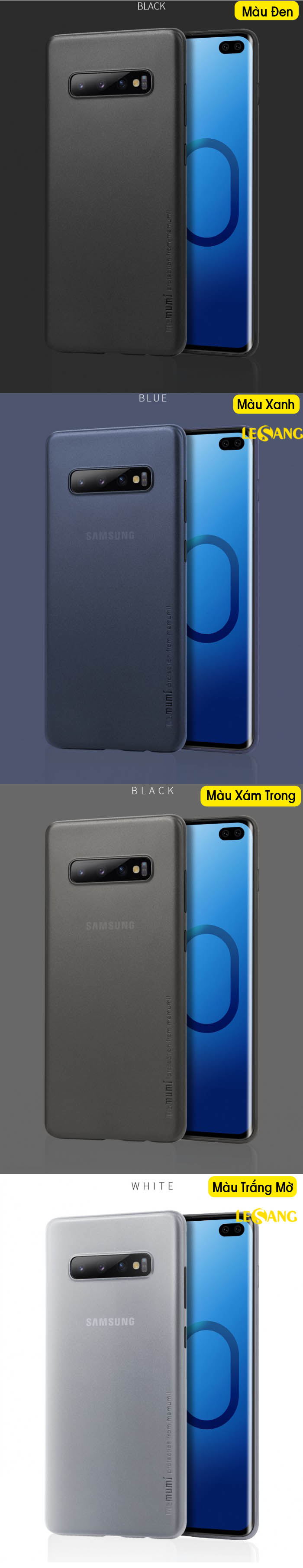 Ốp lưng Samsung S10 Memumi Slim 0.3mm siêu mỏng 7