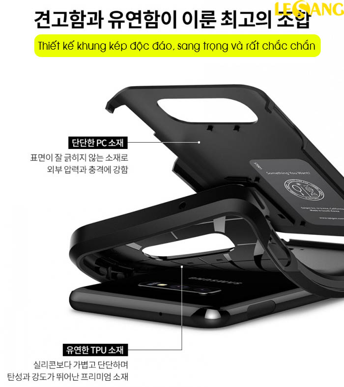 Ốp lưng Samsung S10E Spigen Tough Armor 3