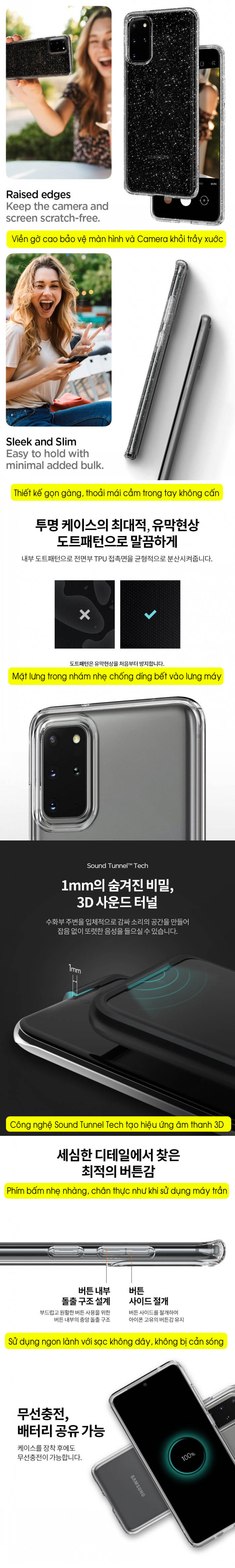 Ốp lưng Samsung S20 Plus Spigen Liquid Crystal Glitter 7