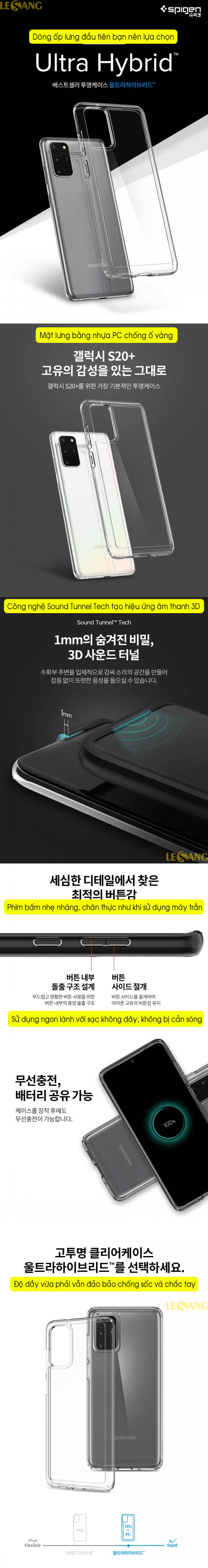 Ốp lưng Samsung S20 Spigen Ultra Hybrid trong suốt 12