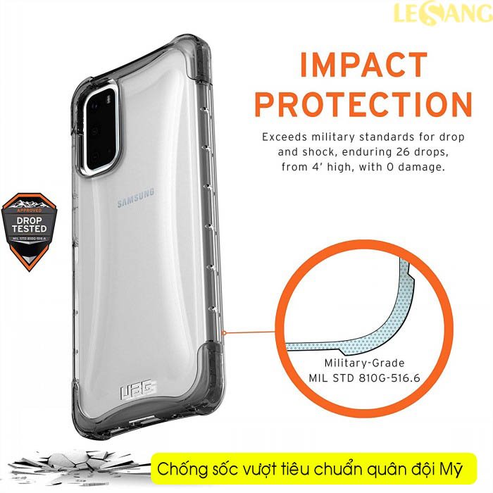 Ốp lưng Samsung S20 6.2 inch UAG Plyo trong suốt 2