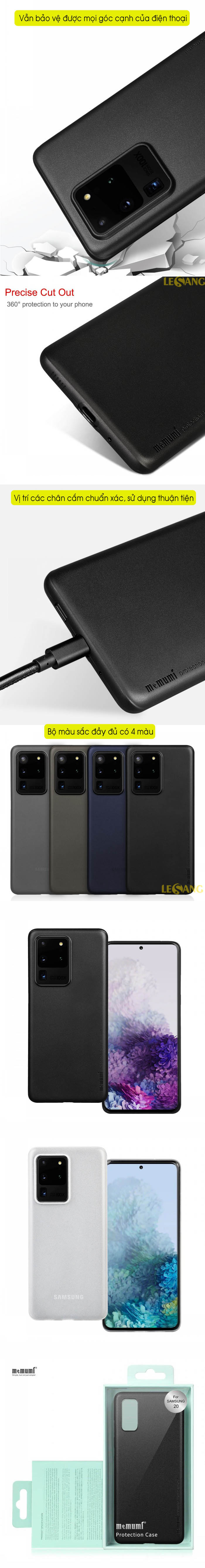 Ốp lưng Samsung S20 Ultra Memumi Slim 0.3mm mỏng nhất 4