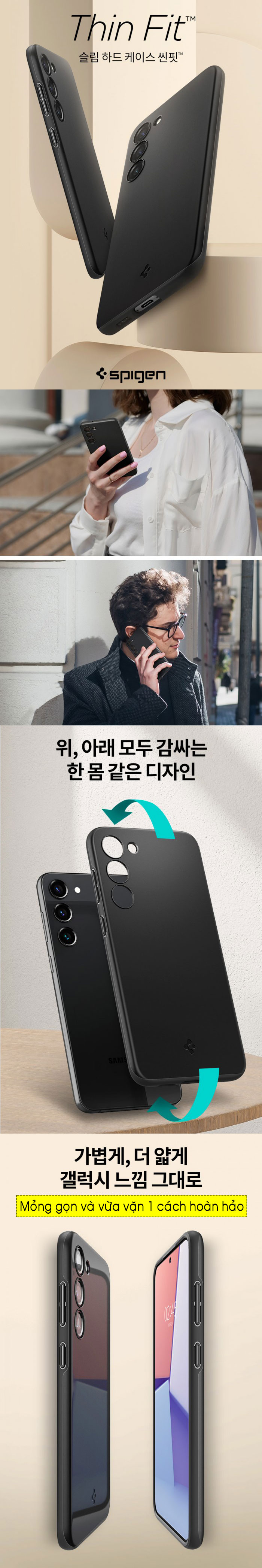 Ốp lưng Samsung Galaxy S23 Plus Spigen Thin Fit 5