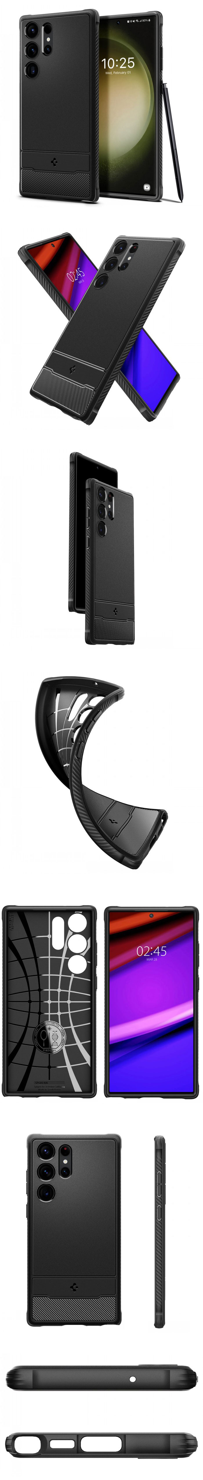 Ốp lưng Samsung S23 Ultra Spigen Rugged Armor Carbon 7