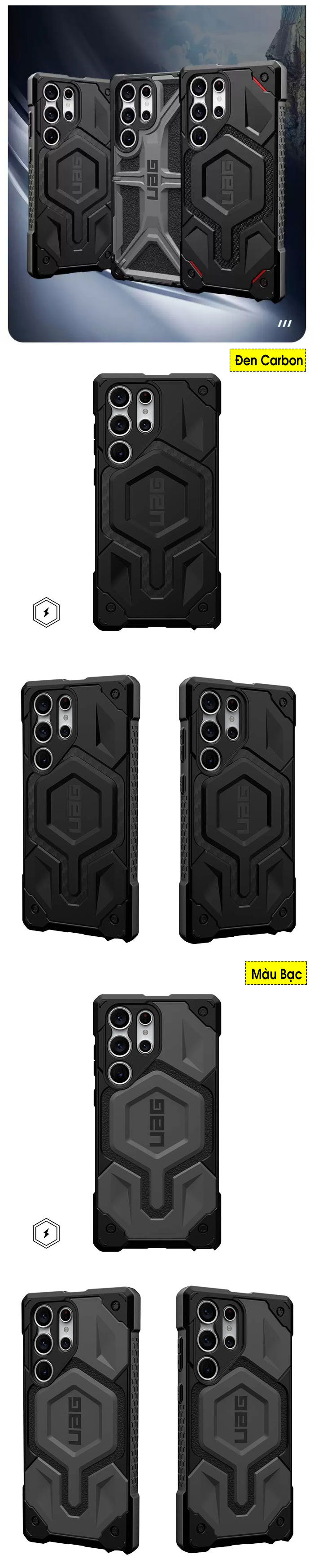 Ốp lưng Samsung Galaxy S23 Ultra UAG Monarch Pro 3