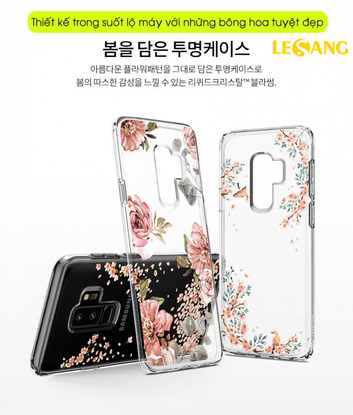 Ốp lưng Galaxy S9 Plus Spigen Liquid Crytal Blossom 2