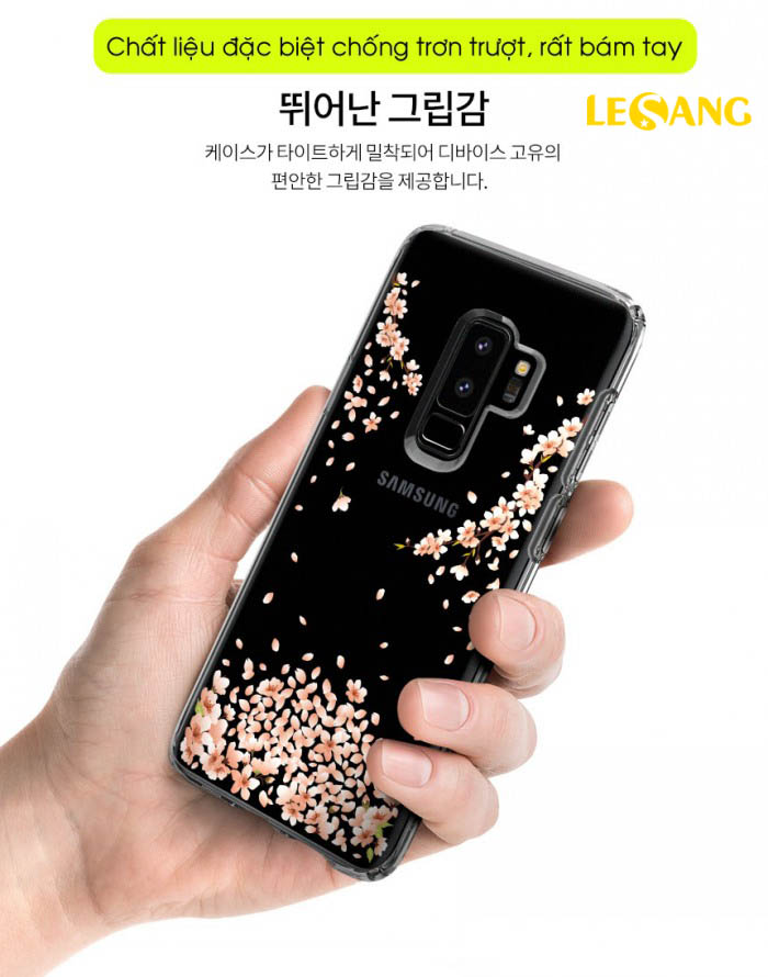 Ốp lưng Galaxy S9 Plus Spigen Liquid Crytal Blossom 3
