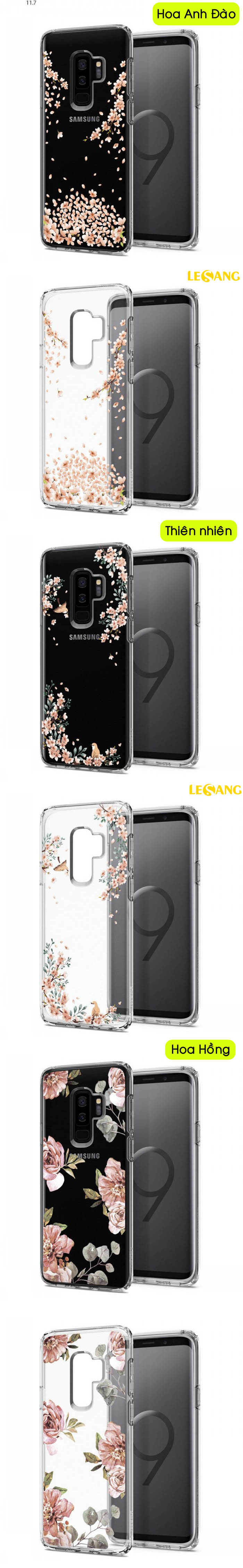 Ốp lưng Galaxy S9 Plus Spigen Liquid Crytal Blossom 33