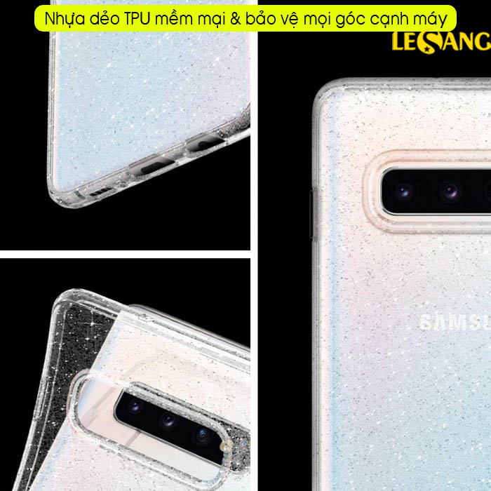 Ốp lưng Samsung S10 Spigen Liquid Crystal Glitter 4