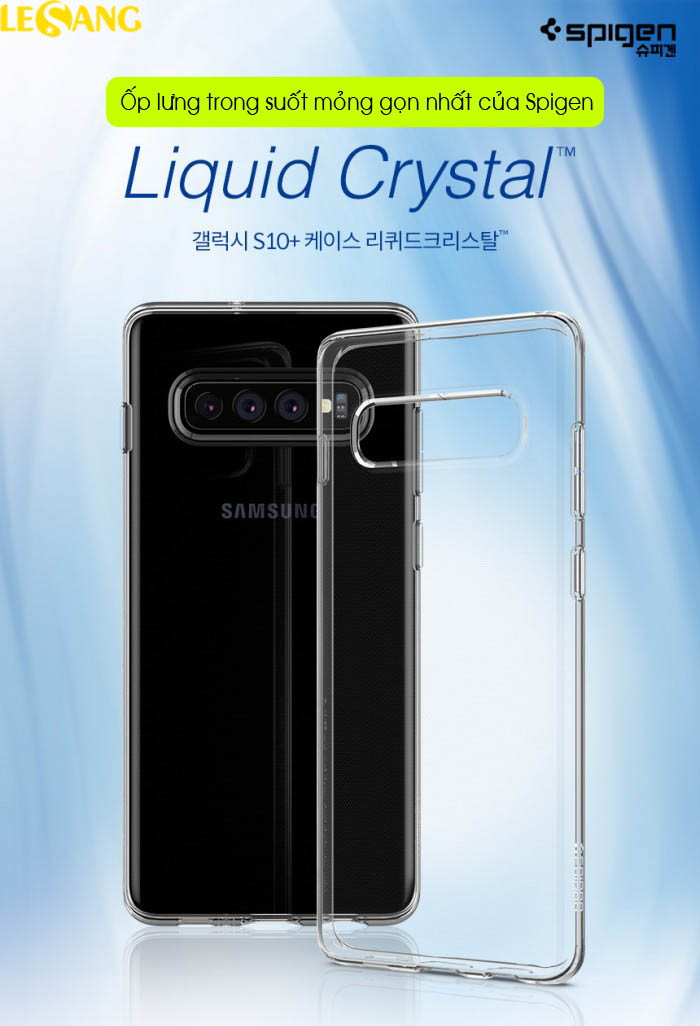 Ốp lưng Samsung S10 Spigen Liquid Crystal 1