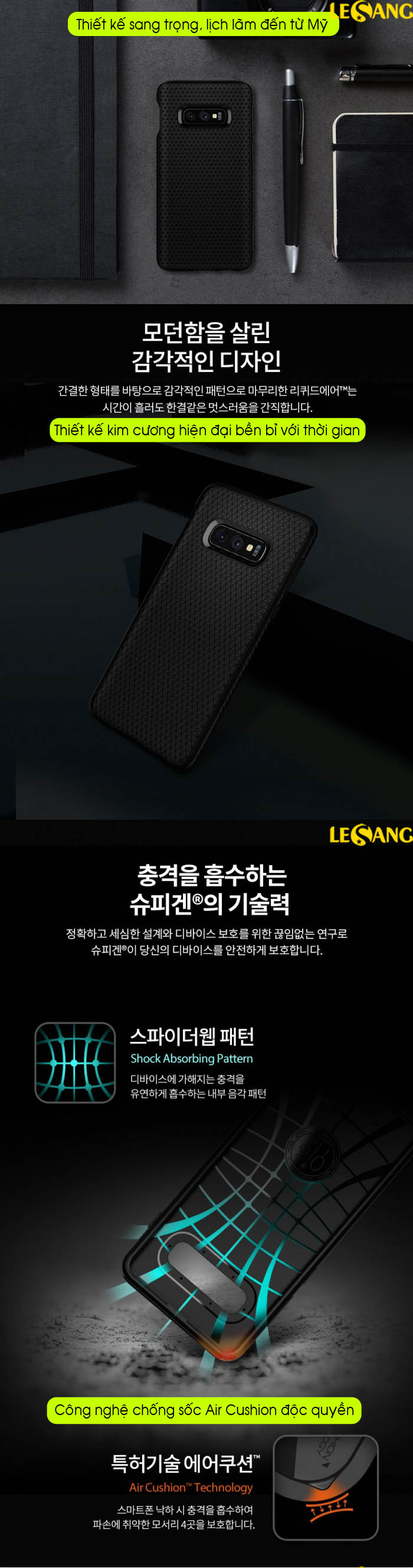 Ốp lưng Samsung S10E Spigen Liquid Air Armor 4