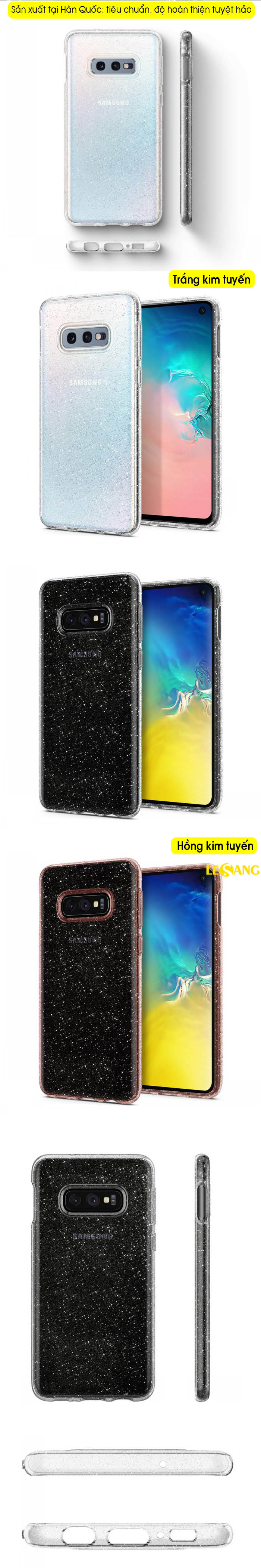 Ốp lưng Samsung S10E Spigen Liquid Glitter 6