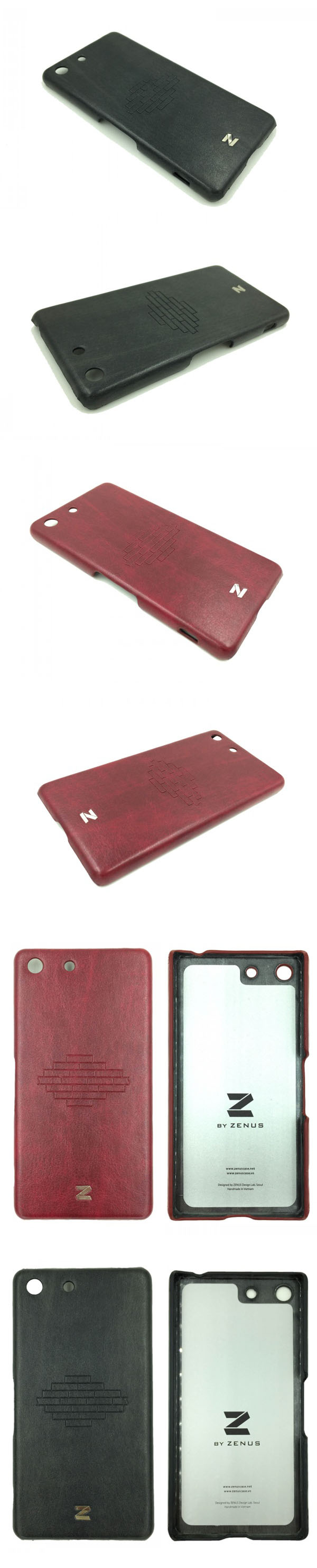 Ốp lưng Sony Xperia M5 Dual Zenus Brick lưng da 333