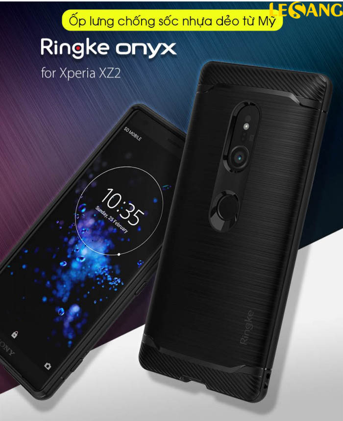 Ốp lưng Sony XZ2 Ringke Onyx chống sốc 1