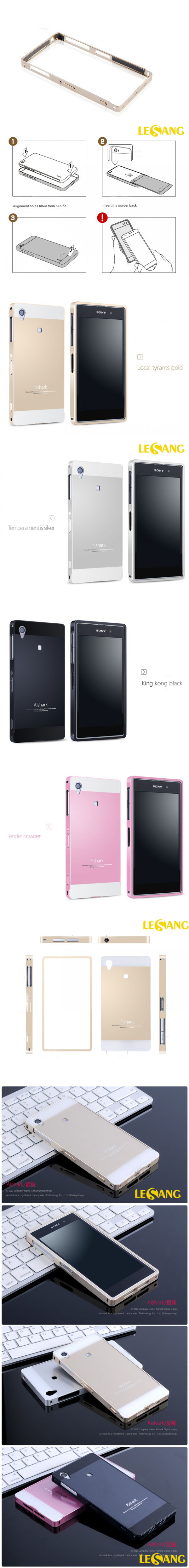 Ốp lưng Sony Z1 Aishark Armor Metal 323