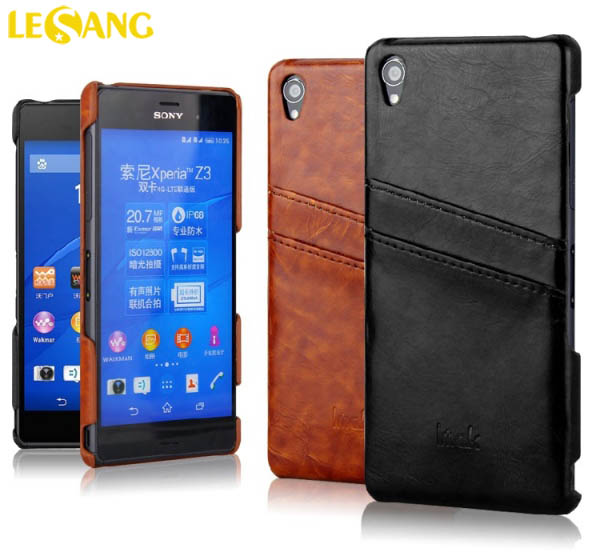 Ốp lưng Sony Z3 imak Leather lưng da 1