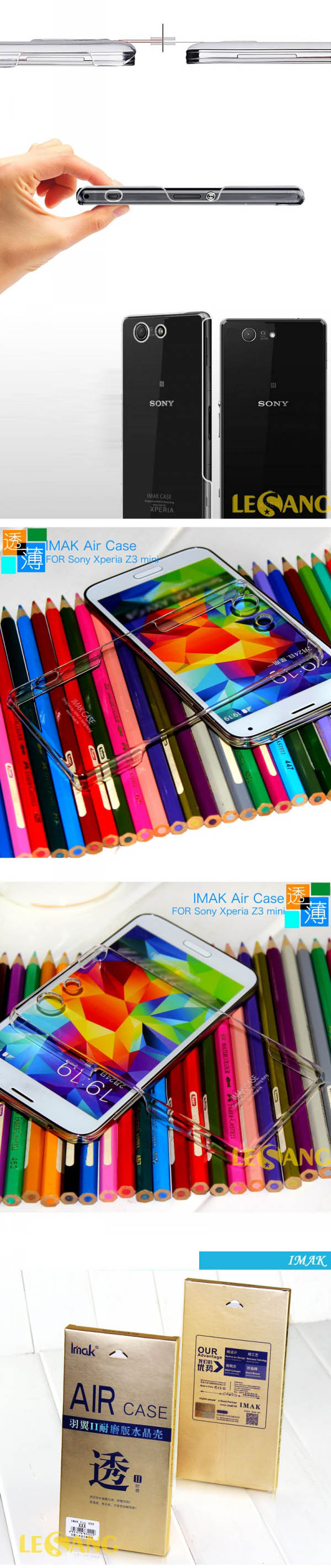 Ốp lưng Sony Z3 Mini imak trong suốt 3265