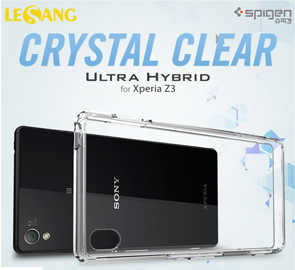 Ốp lưng Sony Z3 SGP Ultra Crytal trong suốt 1