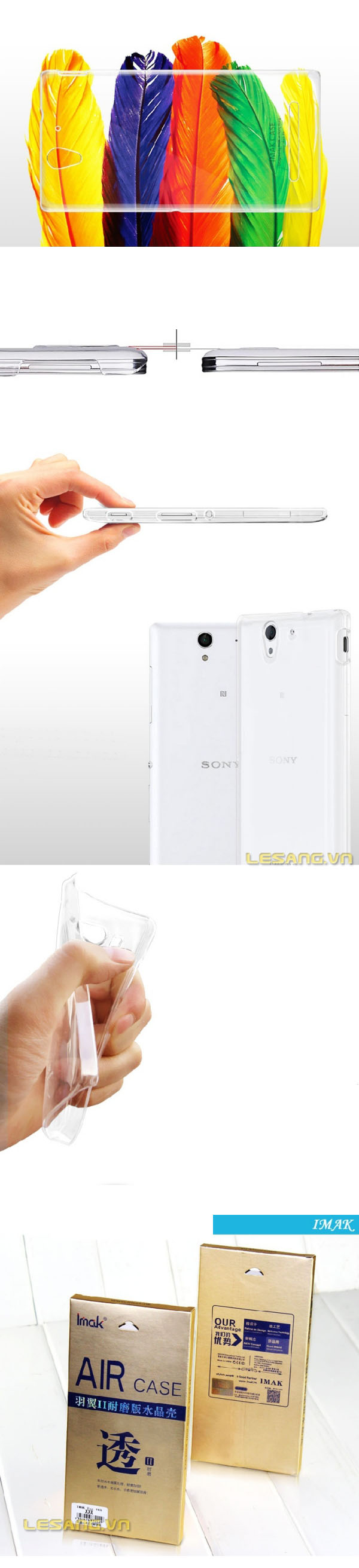 Ốp lưng Xperia C3 imak trong suốt 32