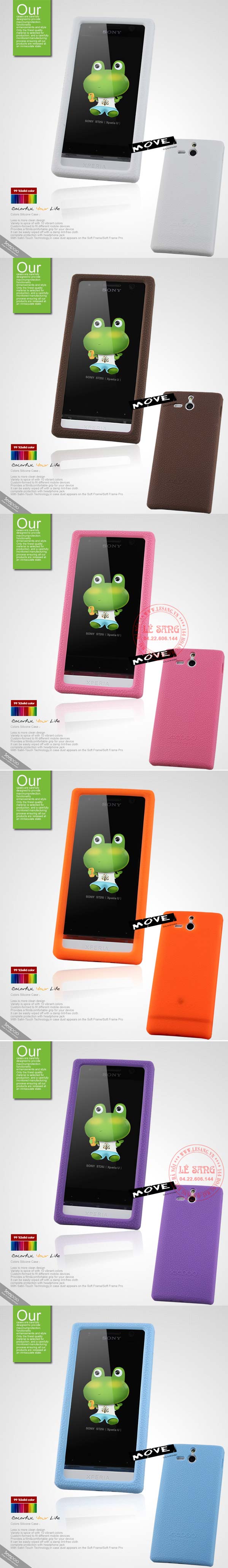 op lung xperia u silicon
