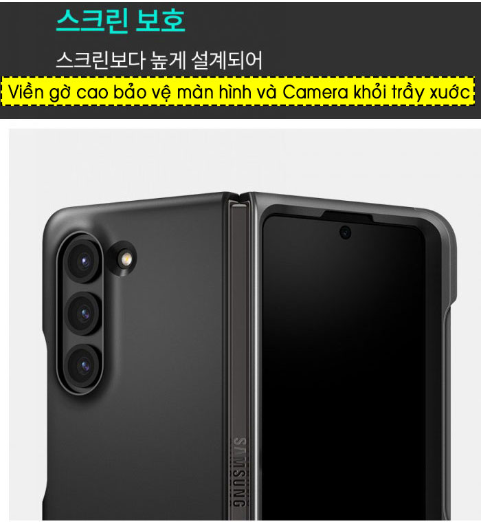 Ốp lưng Samsung Z Fold 5 Spigen Thin Fit P - Có khe cắm bút 4