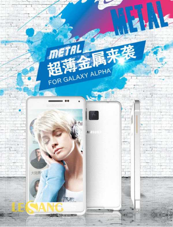 ốp viền Galaxy Alpha Luphie bằng kim loại 2