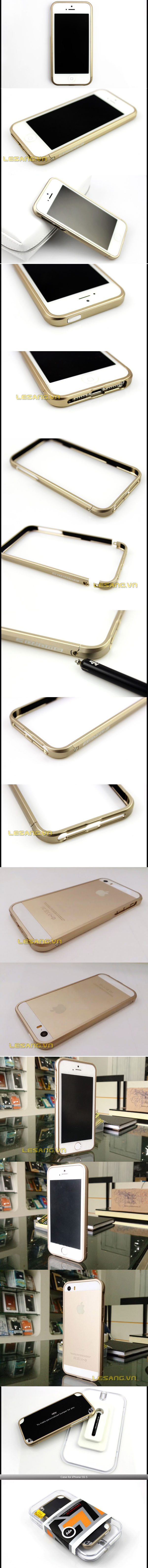 Ốp viền Iphone 5/5s Sword Metal Gold 32