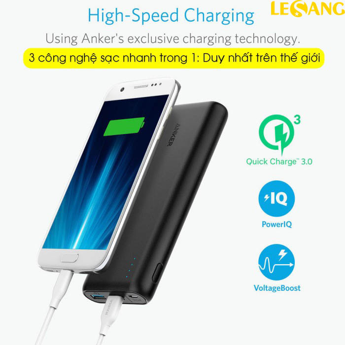 Pin Dự Phòng Anker PowerCore Speed 20000 Quick Charge 3.0 3