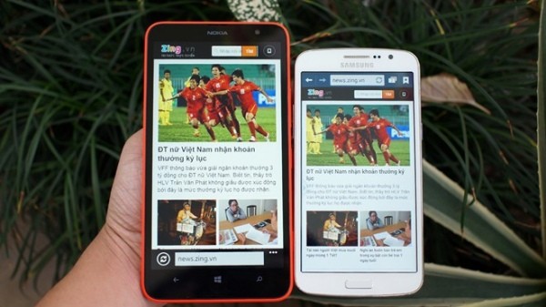 So ngoại hình Galaxy Grand 2 và Lumia 1320 - 5
