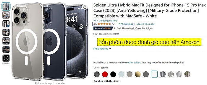 Ốp lưng iPhone 15 Pro Max Spigen Ultra Hybrid Magfit 02154